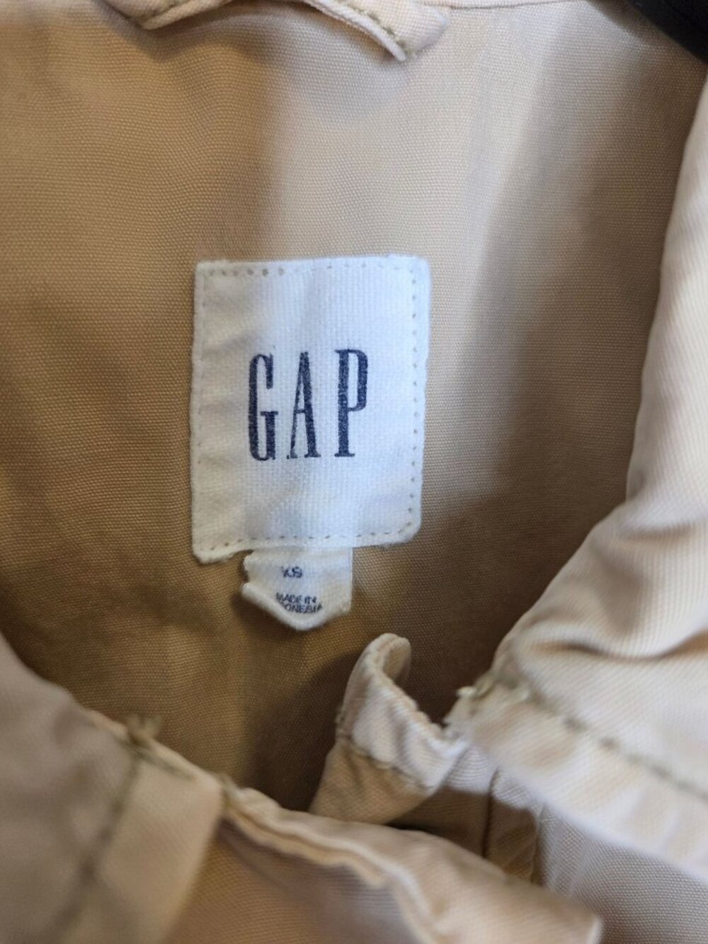 Mens Gap Khaki Utility Jacket XS Cotton Four-Pocket Cabin Heritage Boyfriend - Picture 2 of 6